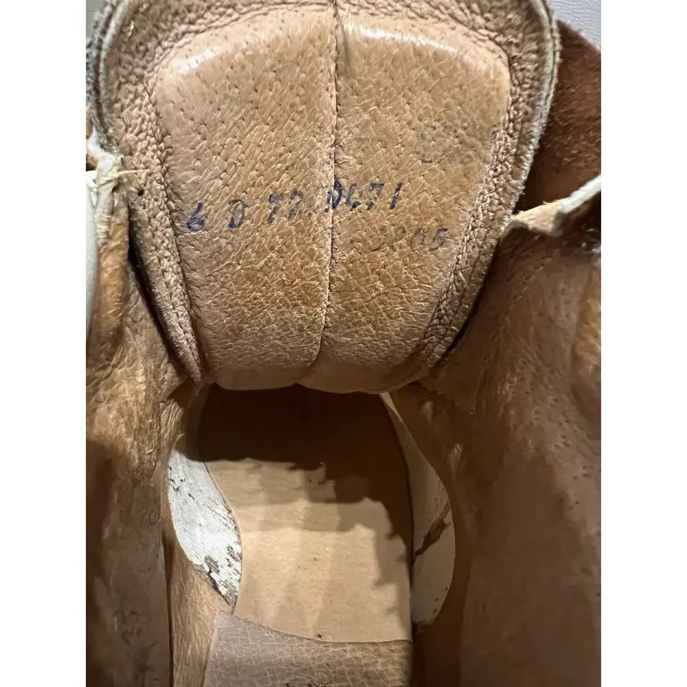VTG Gallenkamp Hiking Boots Men Sz 6 Womens Sz 7.5 8 Tan Brown Vibram